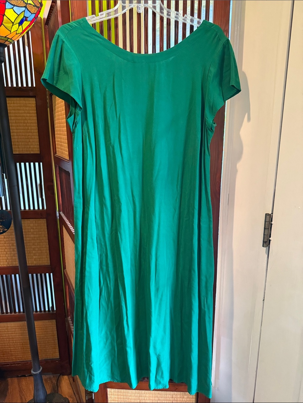 J. Jill Emerald Green Scoop-Neck Midi Dress